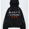 Marty Supreme Timothee Chalamet Black Hooded Jacket