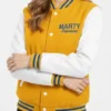 Marty Supreme Yellow & White Varsity Jacket