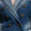 Medicine S12 Blue Distressed Denim Blazer