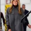 Melania Trump Red Cross Holiday Care Gray Wool Jacket