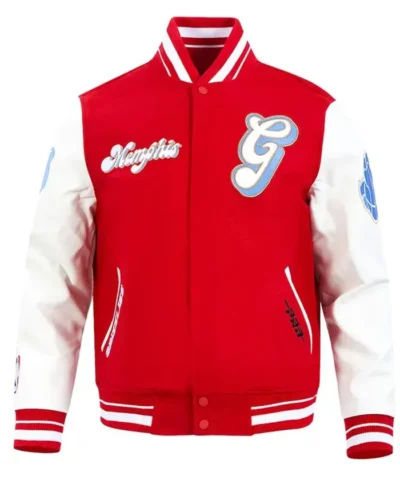 Memphis Grizzlies 2024/25 City Edition Chenille Red Varsity Jacket