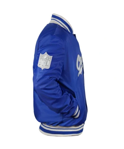 Dallas Cowboys Gray and White Rib Blue Jacket