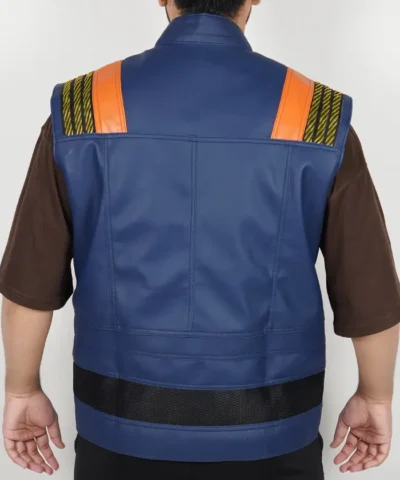 Michael B Jordan Movie Black Panther Leather Costume Vest