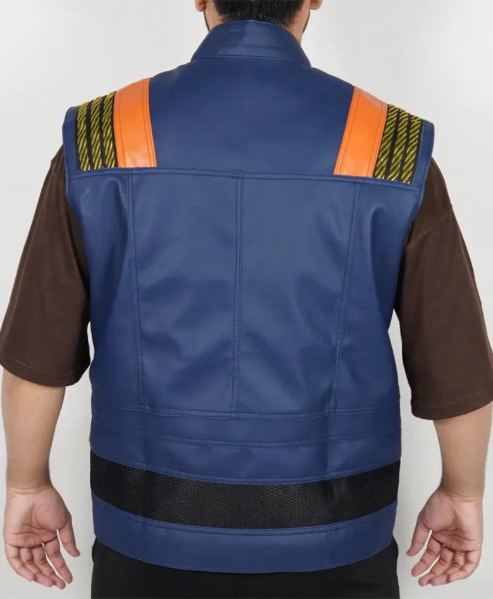 Michael B Jordan Movie Black Panther Leather Costume Vest