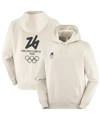 Milano Cortina 2026 Olympics White Hoodie