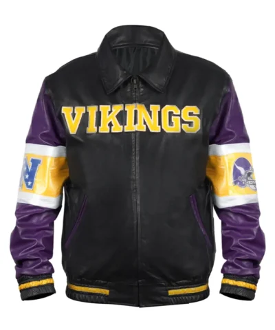 Minnesota Vikings Bomber Leather Jacket