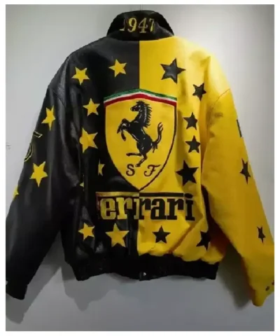 Motorcycle Bomber Yellow and Black Jacket