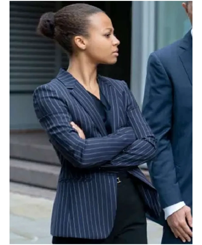 Myha’la Industry Blue Striped Blazer