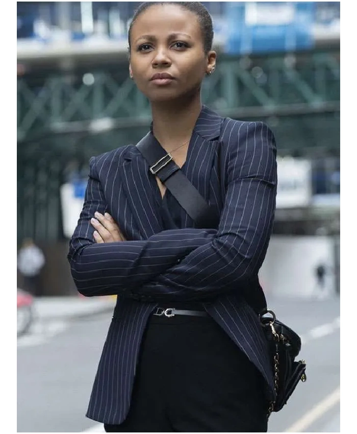 Myha’la Industry Blue Striped Blazer