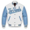 NCAA North Carolina Tar Heels Light Blue and White Letterman Varsity Jacket
