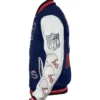New England Patriots Blue And White Bomber Varsity Jacket