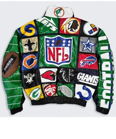 NFL Vintage teams logo Leather Jacket