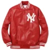 NY Yankees Varsity Full-Zip Leather Jacket