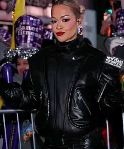 NYC Rita Ora Black Leather Jacket