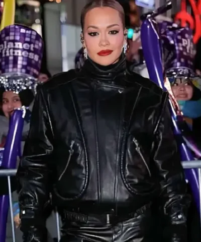 NYC Rita Ora Black Leather Jacket