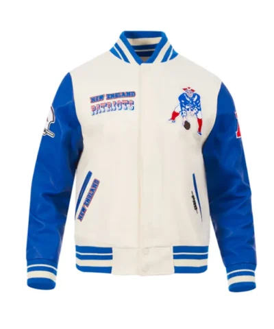 New England Patriots Classics Rib Retro Varsity Jacket