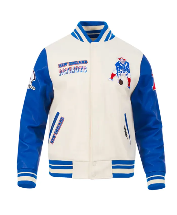 New England Patriots Classics Rib Retro Varsity Jacket