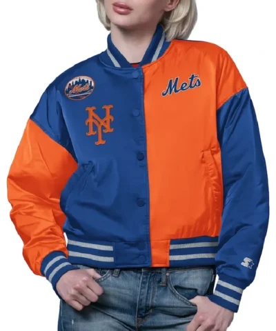 New York Mets Offside Royal and Orange Jacket