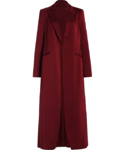 Alternative view of Phyllis Newman The Young and the Restless Burgundy Satin Coat