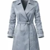 Nicky Hilton Trench Blue Silk Coat