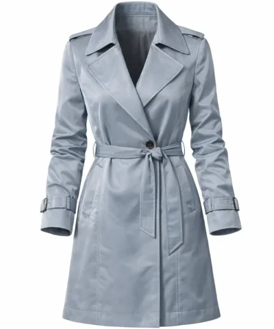 Nicky Hilton Trench Blue Silk Coat