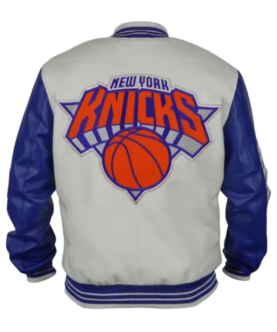 Ny Knicks Cream And Royal Jacket