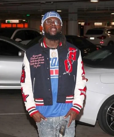 OFB Yung Navy Blue Varsity Jacket