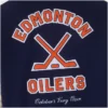 Oilers OVO Navy and Beige Varsity Jacket