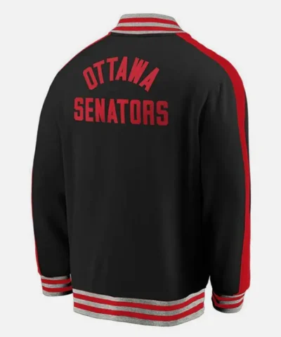 Ottawa Senators Full-Zip Fleece Black Track Jacket