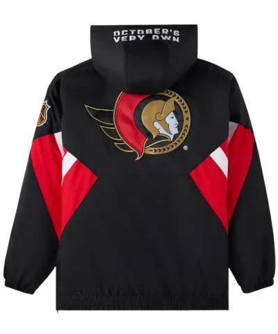 Ottawa Senators OVO Hooded Half-Zip Black Jacket