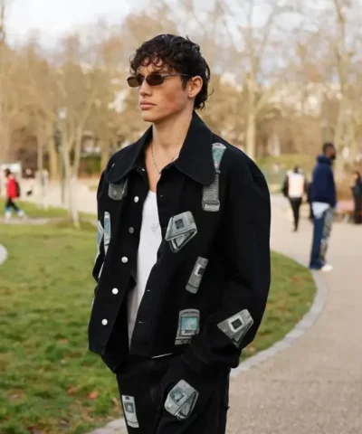 Paris Fashion Week Kit Price Cell Phones Printed Black Jacket
