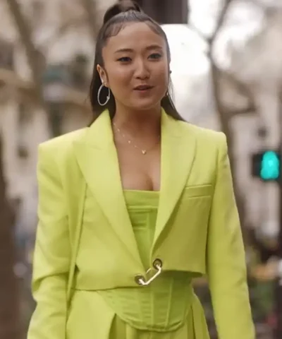 Alternative view of Ashley Park Emily In Paris Neon Cropped Jacket