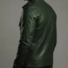 Patrick Stewart Doomsday 2026 Professor Charles Xavier Green Leather Jacket