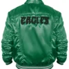 Philadelphia Eagles Silver Tab Trucker Satin Green Jacket