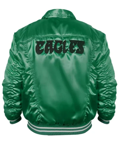 Philadelphia Eagles Silver Tab Trucker Satin Green Jacket