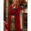 Phyllis Newman The Young and the Restless Burgundy Satin Coat