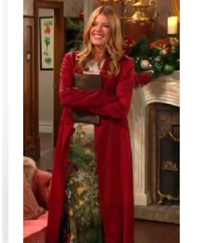 Phyllis Newman The Young and the Restless Burgundy Satin Coat