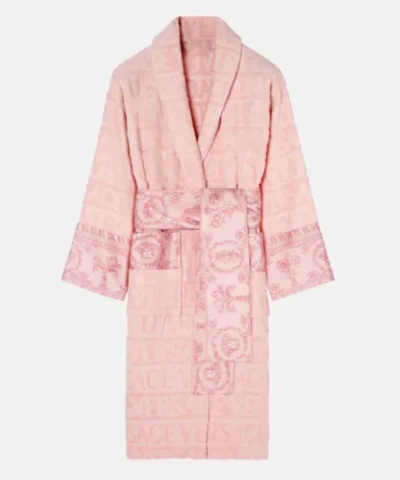 Pink Versace Belted Robe