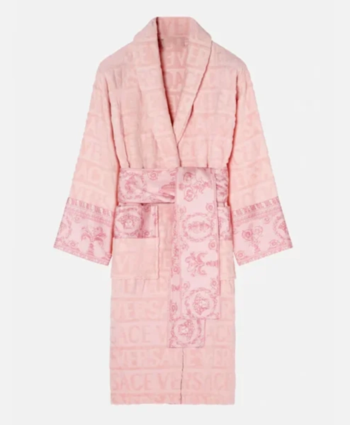 Pink Versace Belted Robe