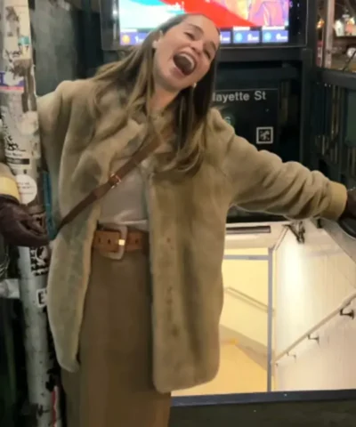 Ponies Emilia Clarke Shearling Jacket