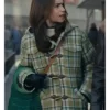 Ponies Emilia Clarke Toggle Green Wool Coat