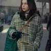 Ponies Emilia Clarke Toggle Green Wool Duffle Coat