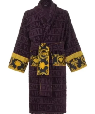 Purple Versace Hooded Robe