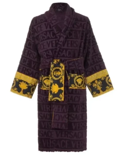Purple Versace Hooded Robe