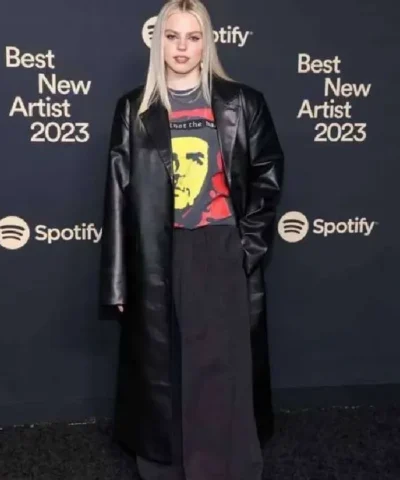 Rapp Best New Artist Black Leather Coat