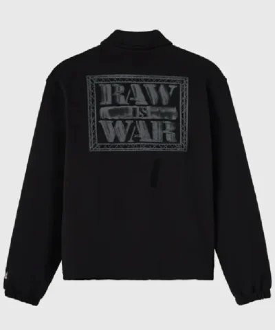 Raw Is War Black Coaches Jacket