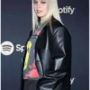 Reneé Rapp Best New Artist Black Leather Coat