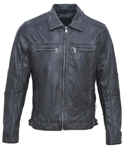 Alternative view of Return to Silent Hill Jeremy Irvine Black Leather Jacket