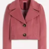 Rose McIver Ghosts Samantha Pink Cropped Wool Jacket