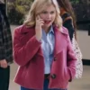Rose McIver Ghosts 2025 Pink Wool Jacket